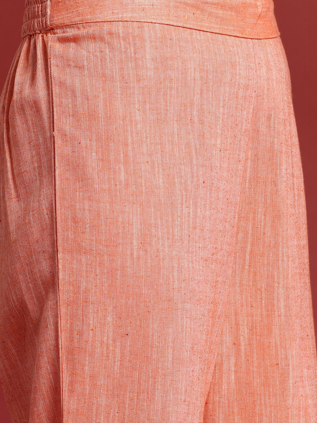 Anouk Colourblock Thread Work A-Line Kurta with Trousers