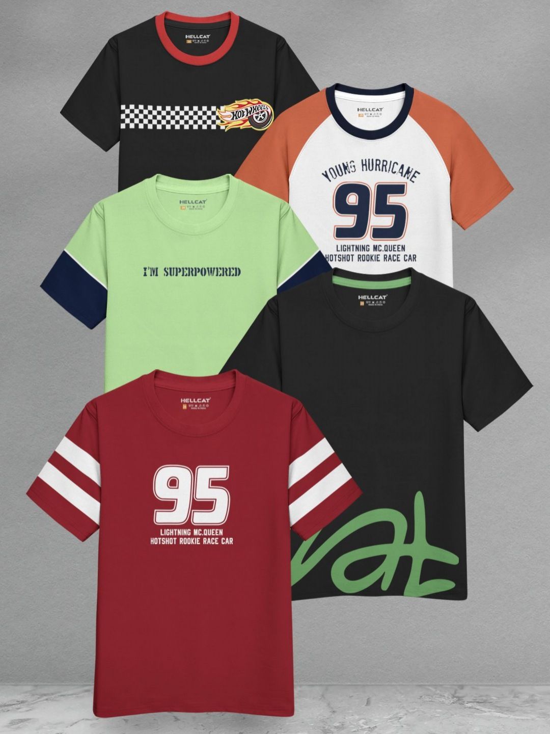 HELLCAT Boys 5 Printed Applique T-shirt