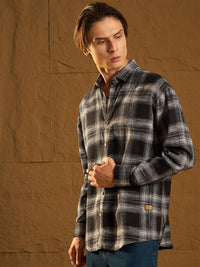 Dennison Men Drop Shoulder Oversized Checked Shirt