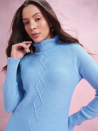 DressBerry Acrylic High Neck Jumper Dress