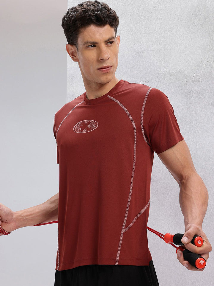 HRX by Hrithik Roshan Contrast Stitch Rapid-Dry Training T-shirt