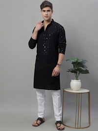 Jompers Geometric Chikankari Embroidered Kurta With Pyjamas