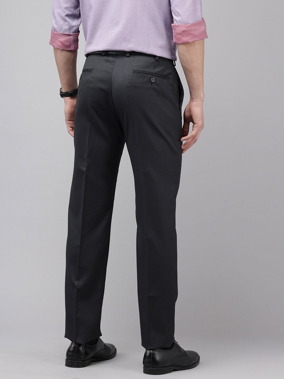Park Avenue Men Textured Formal Trousers
