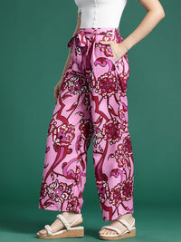 DressBerry Women Floral Printed Flared Trousers