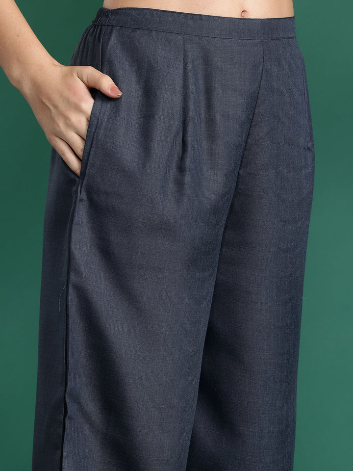 Indo Era Floral Printed Straight Kurta with Trouser And Dupatta