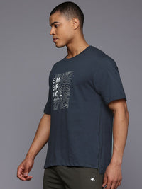 HRX by Hrithik Roshan Men Typography Printed Drop-Shoulder Sleeves Pure Cotton T-shirt