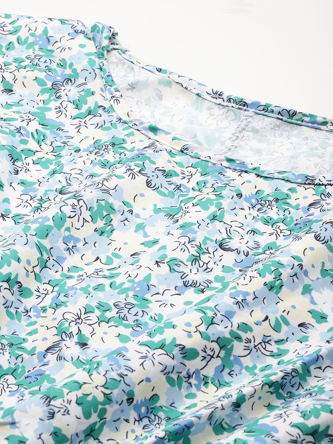 DressBerry Floral Print A-Line Midi Dress