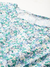 DressBerry Floral Print A-Line Midi Dress