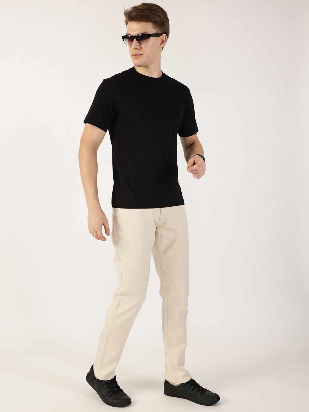 Thomas Scott Men Smart Regular Fit Mid-Rise Chinos
