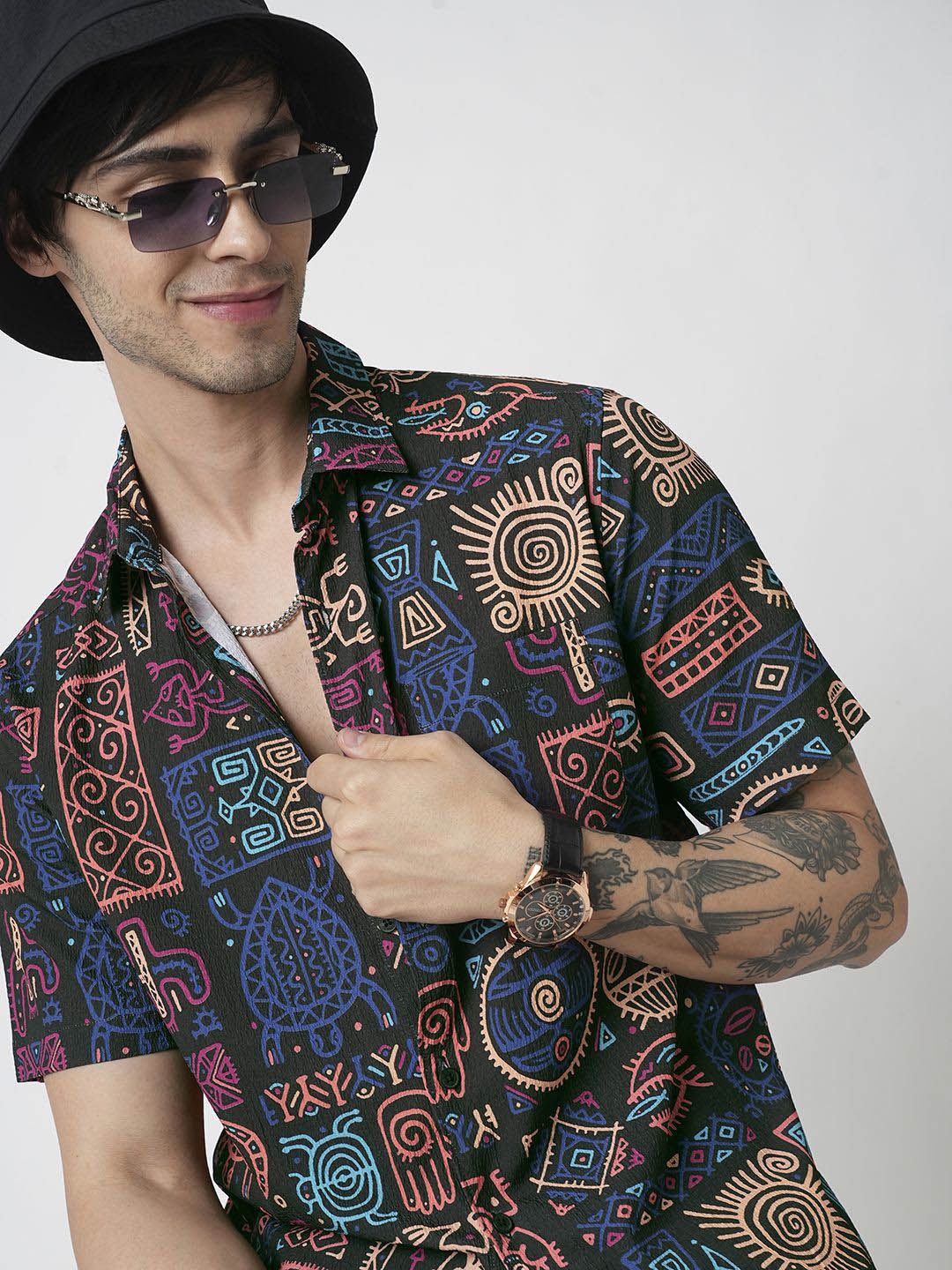 VASTRADO Men Classic Ethnic Motifs Printed Slim Fit Casual Shirt