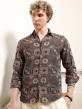 Campus Sutra Geometric Printed Casual Shirt