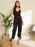 Berrylush Printed Capri Jumpsuit