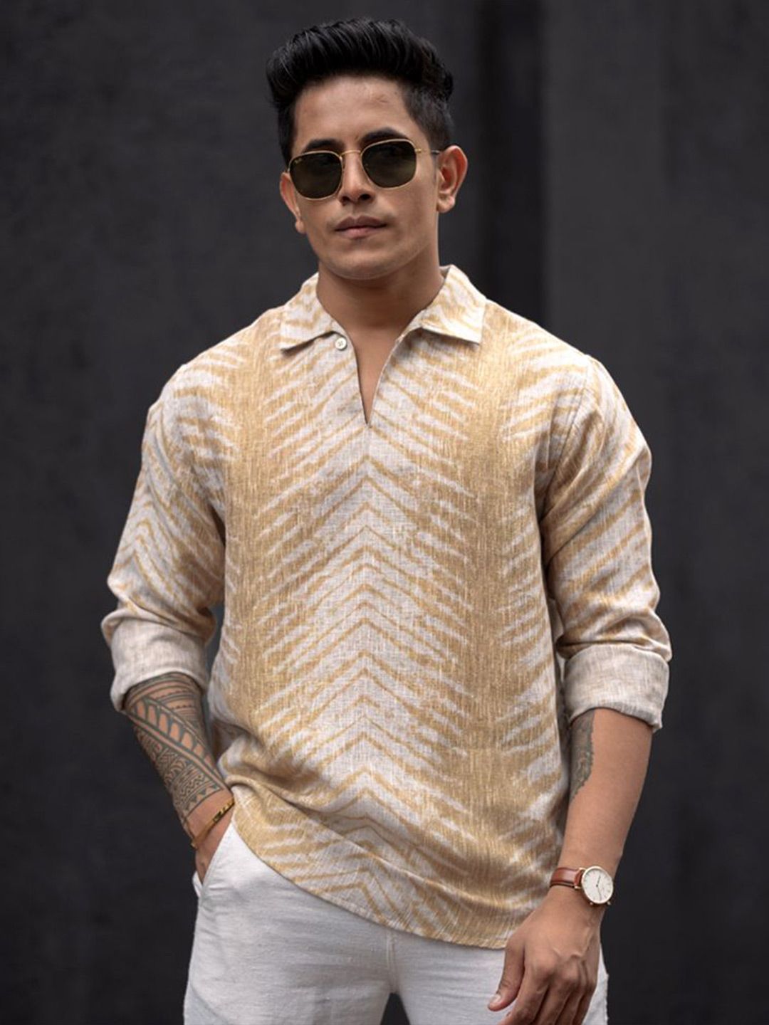 Powerlook Men Opaque Printed Casual Shirt