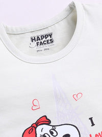Happy Faces Kids Girls Snoopy Printed Pure Cotton A-Line Dress