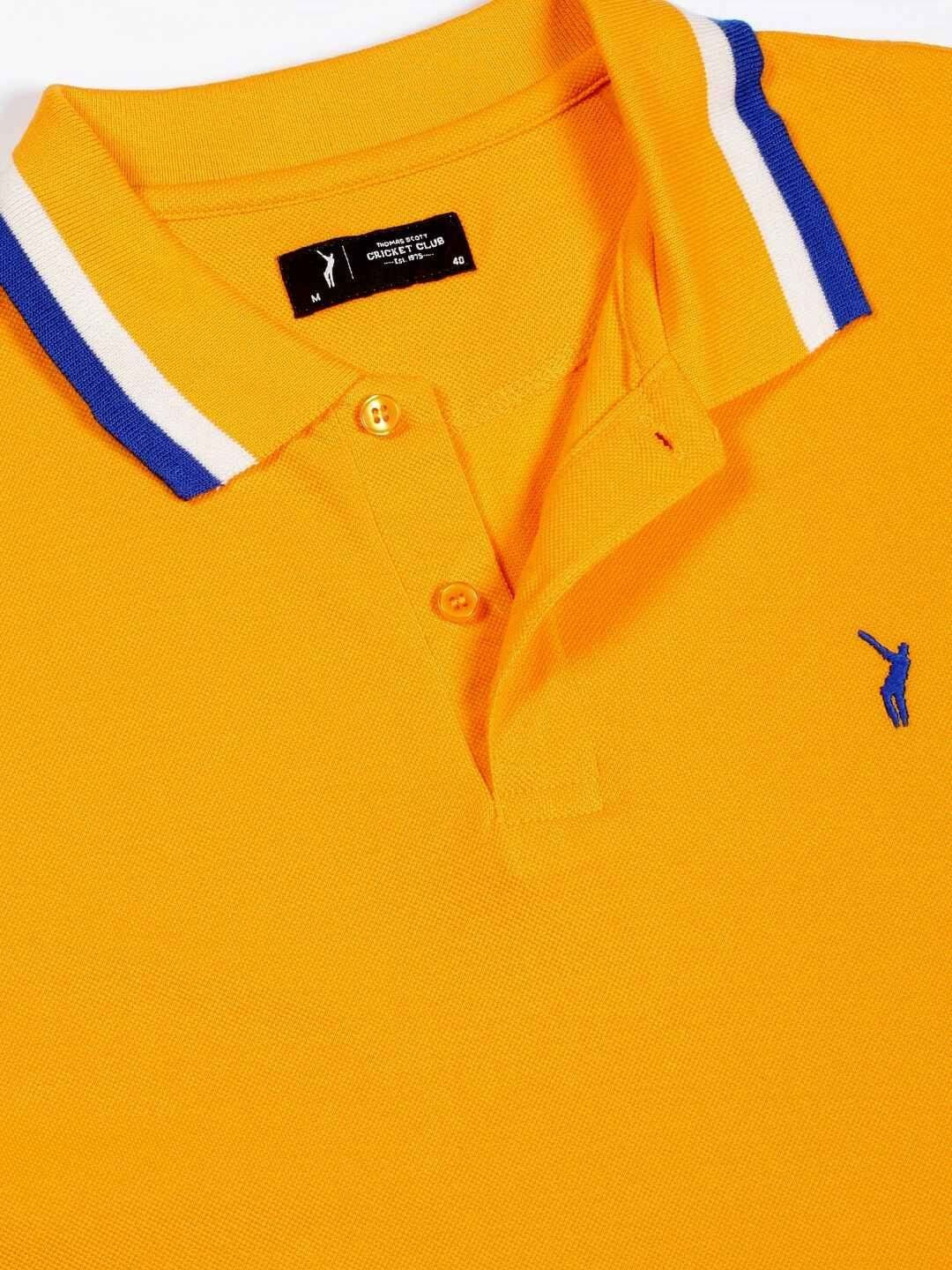 Thomas Scott Men Polo Collar Pure Cotton T-shirt