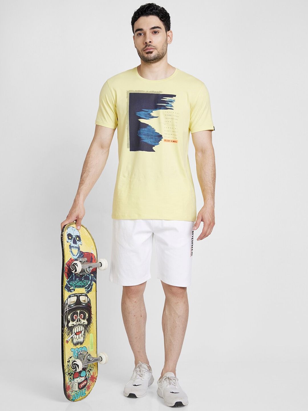 SPYKAR Men Mid Rise Cotton Shorts