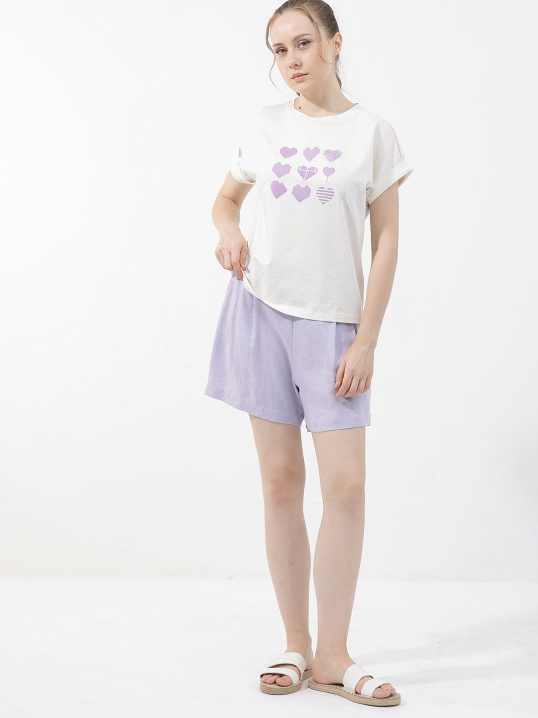 RAREISM Conversational Printed Extended Sleeves T-shirt