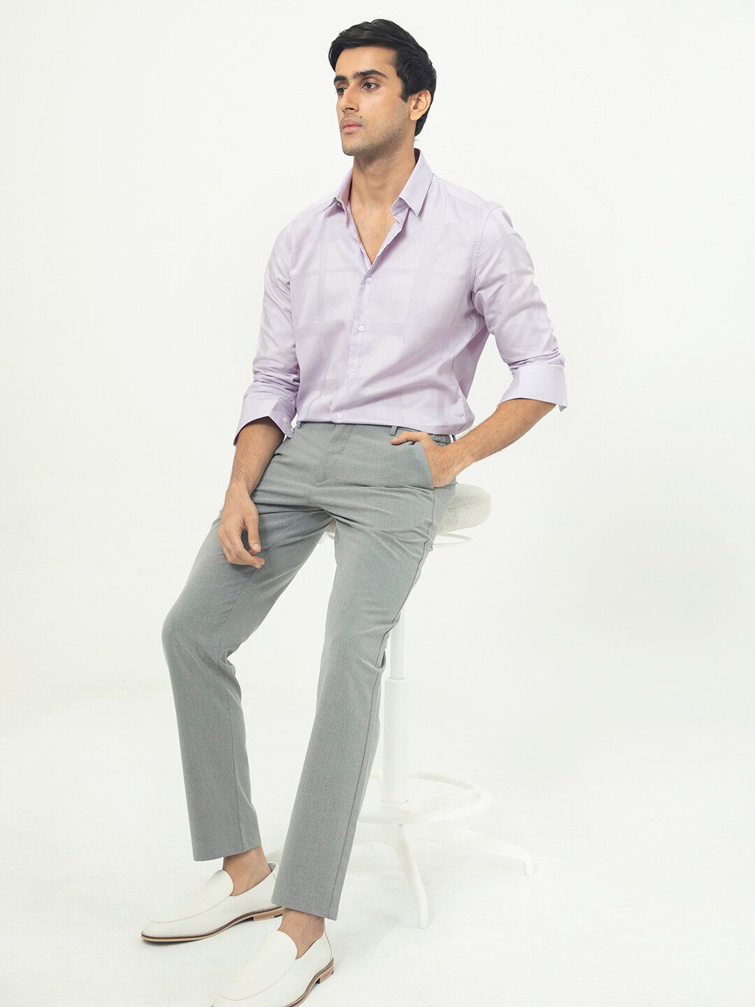 RARE RABBIT Men Boxlines Regular Fit Checked Cotton Shirt