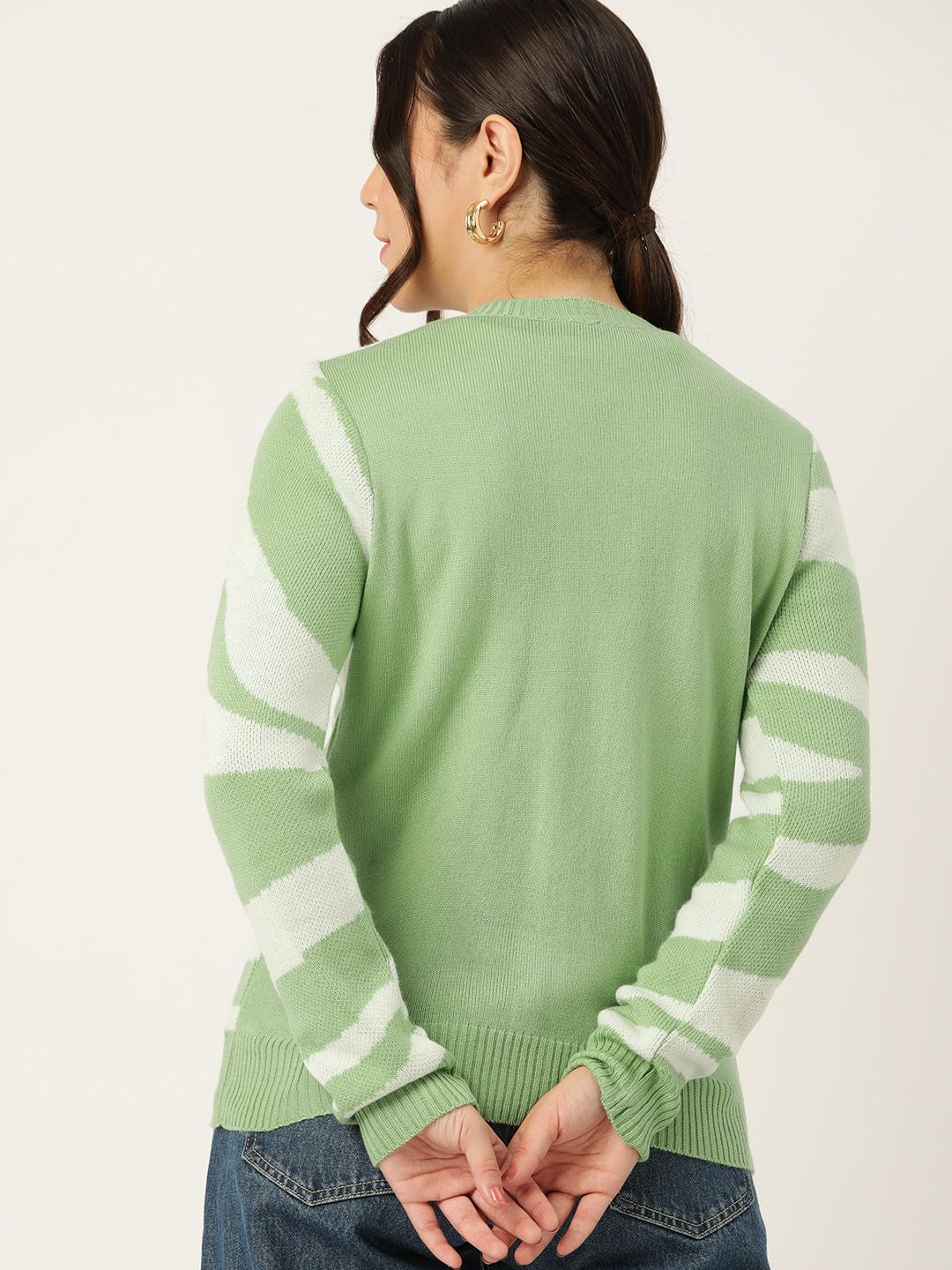 DressBerry Abstract Pattern Acrylic Cardigan