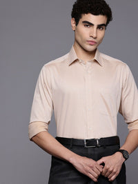 Raymond Slim Fit Geometric Self Designed Pure Cotton Formal Shirt