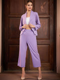 Athena Lavender Scalloped Blazer With Trousers