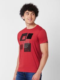 SPYKAR Graphic Printed Cotton Slim Fit T-shirt