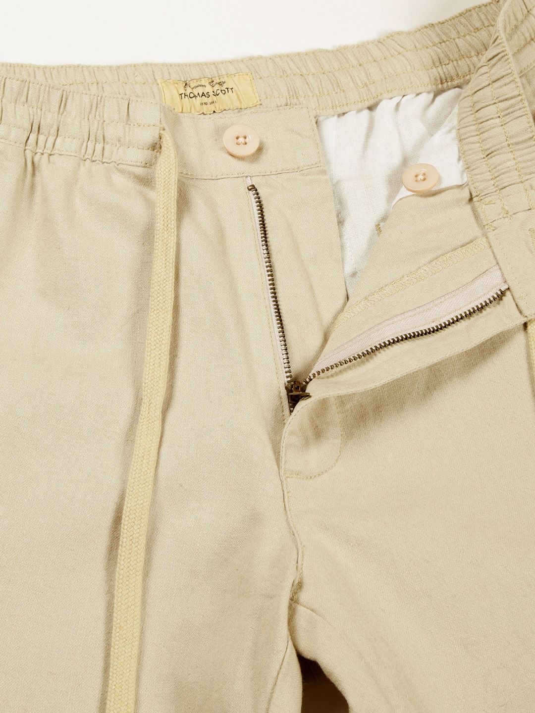 Thomas Scott Men Classic Cotton Linen Casual Trouser