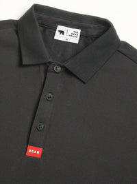 THE BEAR HOUSE Polo Collar Short Sleeves Slim Fit T-shirt