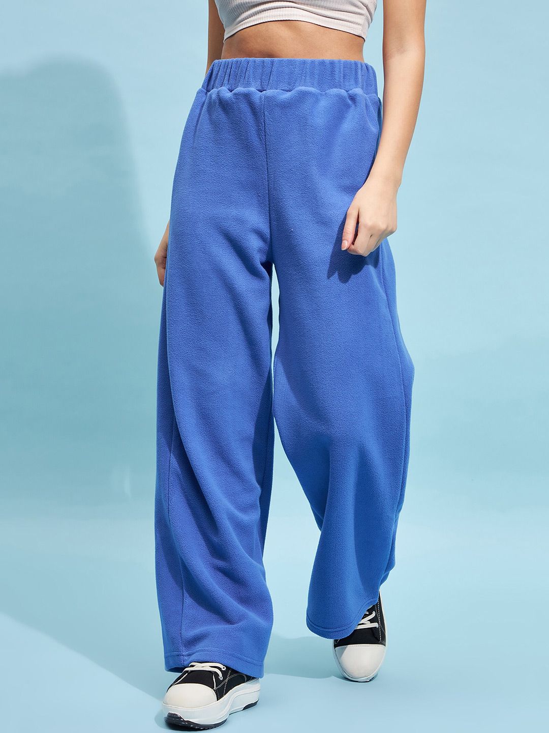 STREET 9 BASICS Women Relaxed Loose Fit Wide Leg Trousers