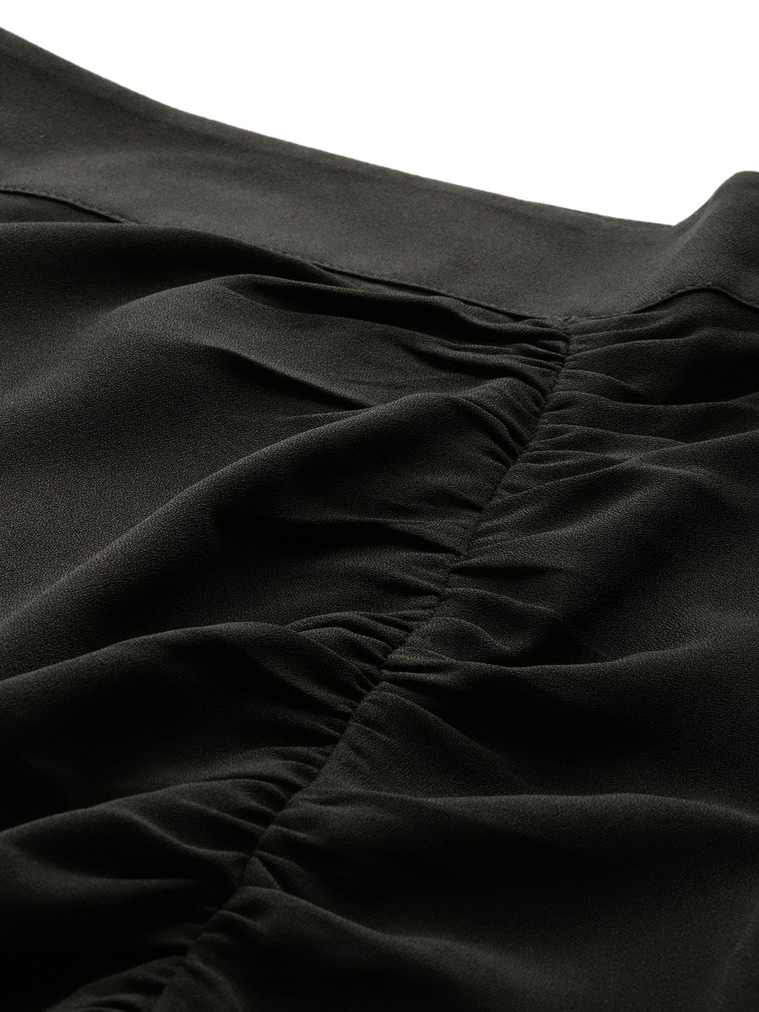 all about you Ruched High Waist Straight Midi Skirt