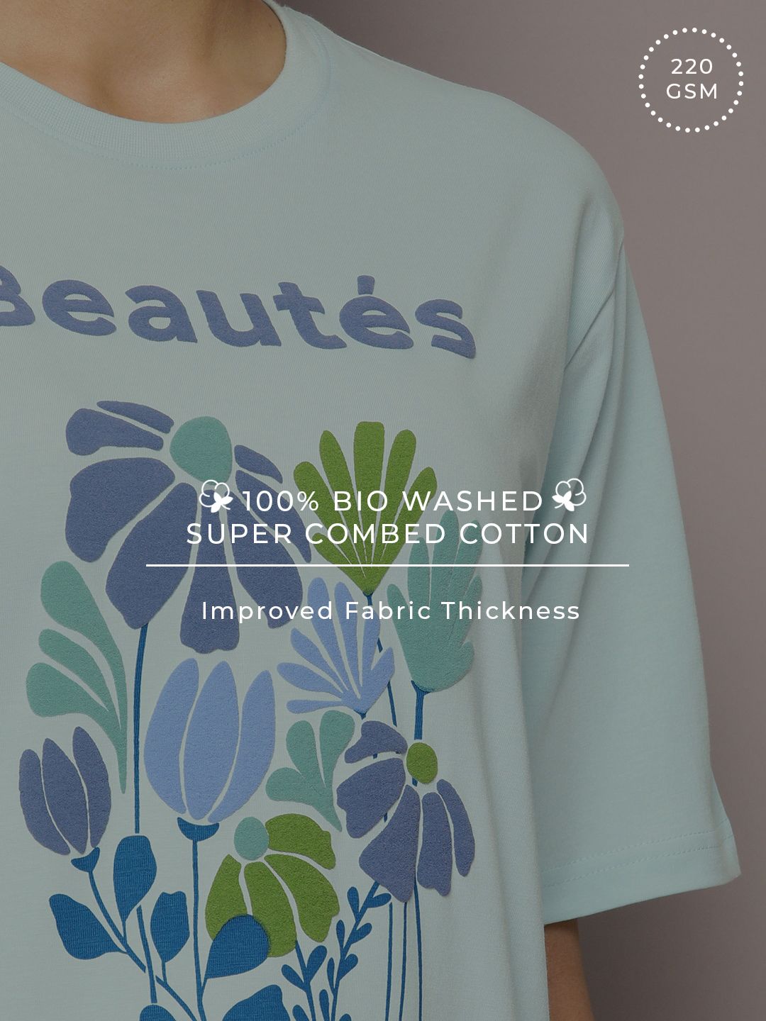 DILLINGER Graphic Printed Oversized Embossed Pure Cotton T-shirt