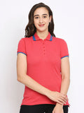 Being Human Women Pink Solid Polo Collar T-shirt