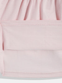 Happy Faces Girls Striped Ruffled Fit & Flare Pure Cotton Dress