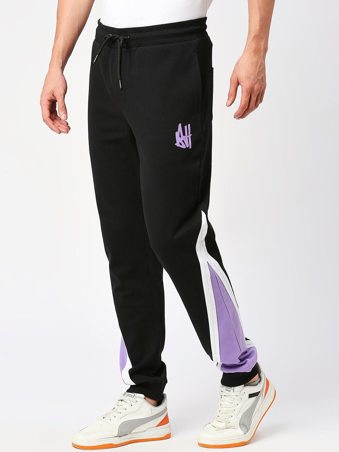 Being Human Men Printed Mide-Rise Joggers