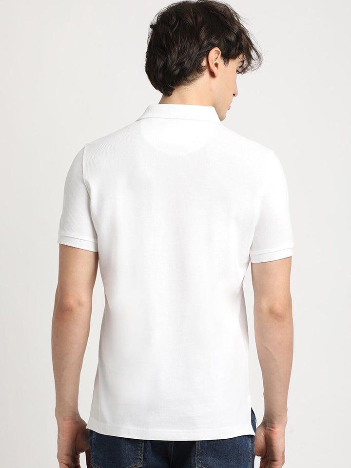 THE BEAR HOUSE Polo Collar Pure Cotton Slim Fit T-shirt