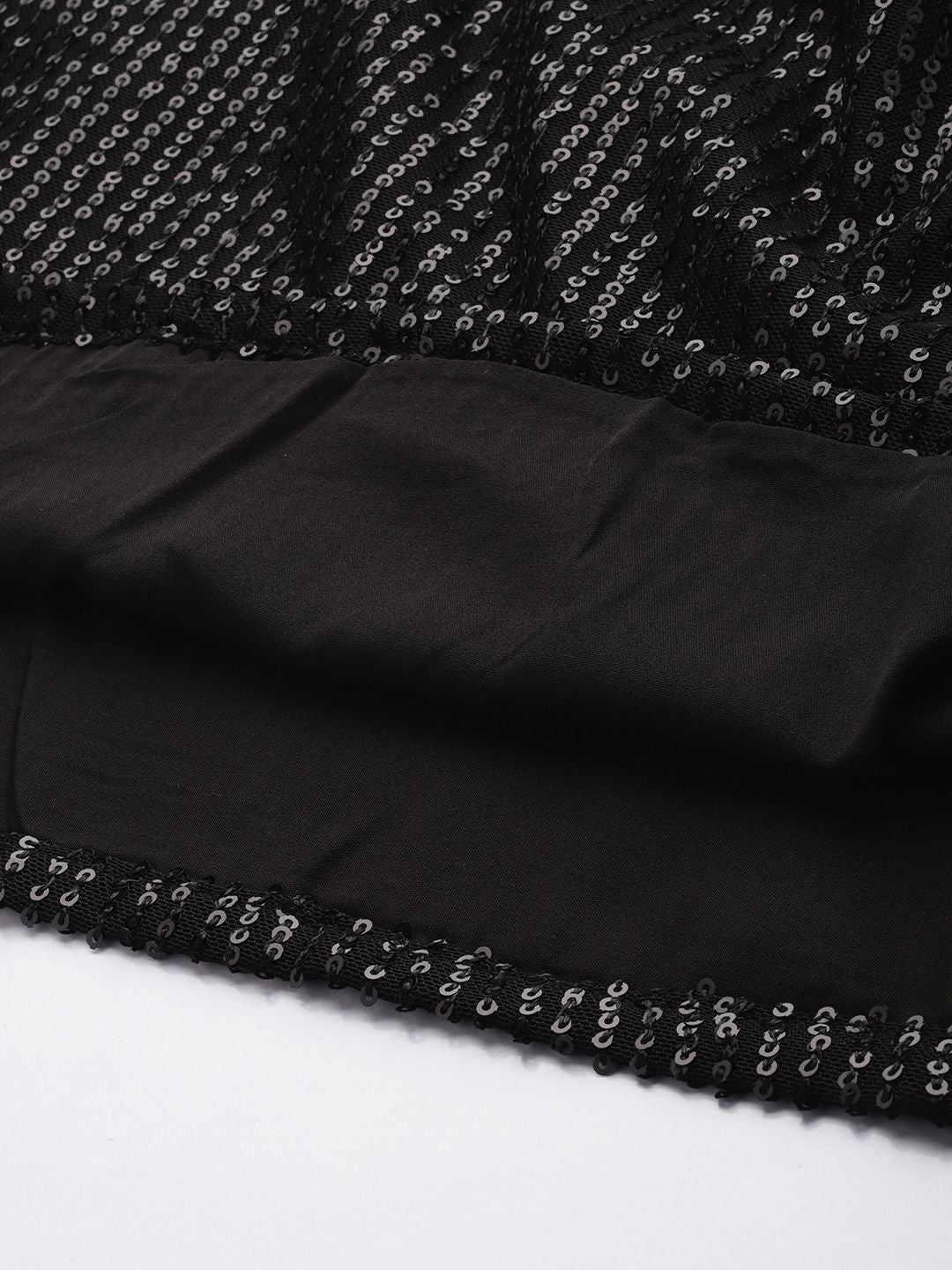 all about you Sequined Embellished Cowl Neck Party Top