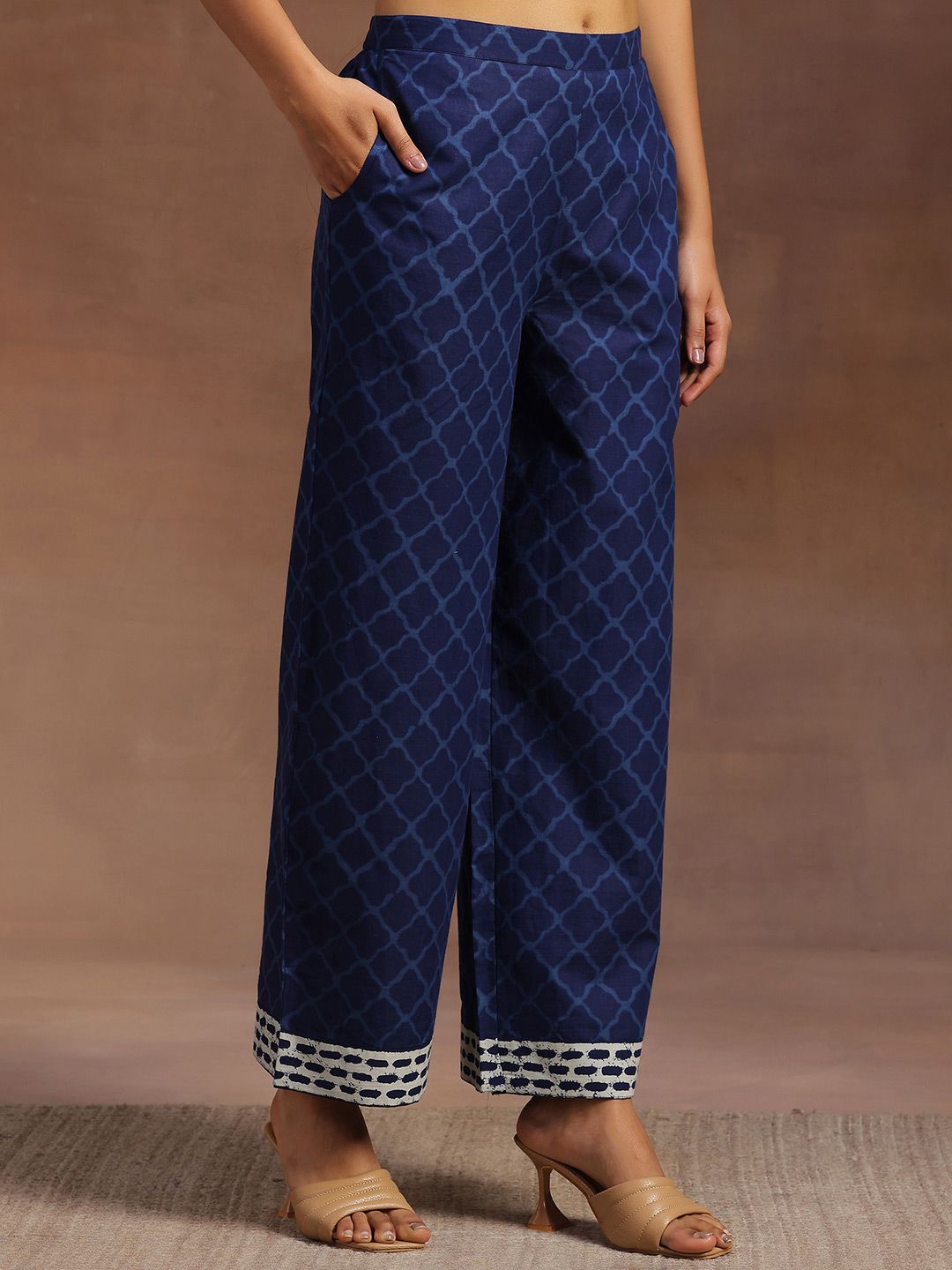 Libas Ethnic Motifs Printed Straight Pure Cotton Kurta with Palazzos & Dupatta