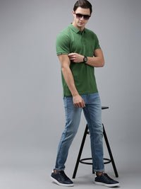 SPYKAR Men Polo Collar Pure Cotton Slim Fit T-shirt