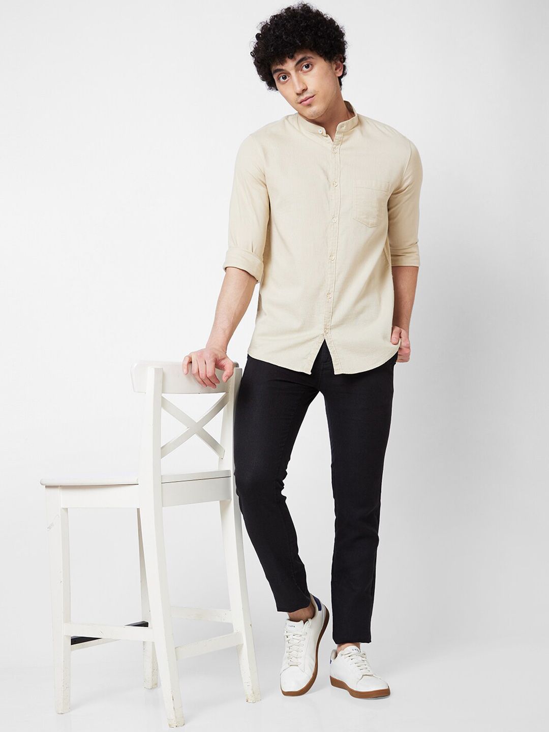 SPYKAR Men Linen Regular Fit Trousers