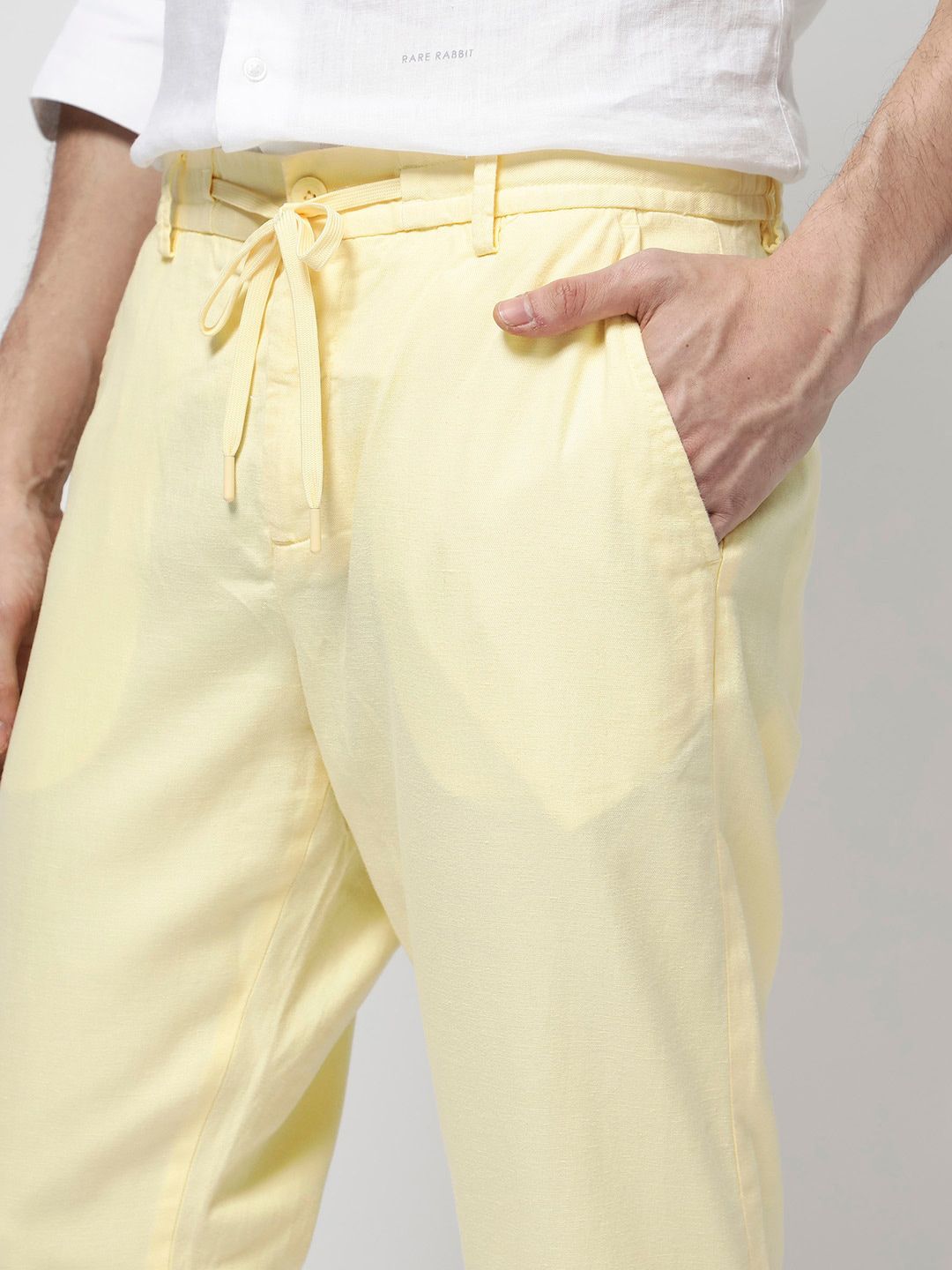 RARE RABBIT Men Reric Mid Rise Regular Fit Trouser