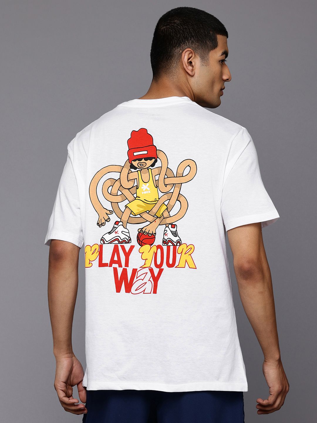 HRX by Hrithik Roshan Placement Print Regular Fit Lifestyle T-shirt