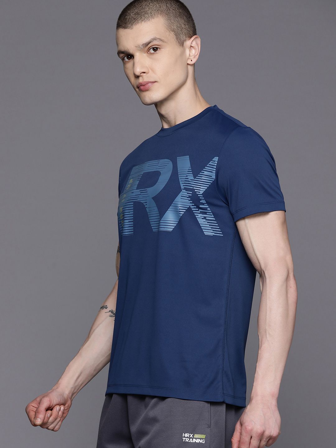 HRX by Hrithik Roshan Printed Rapid-Dry Training T-shirt