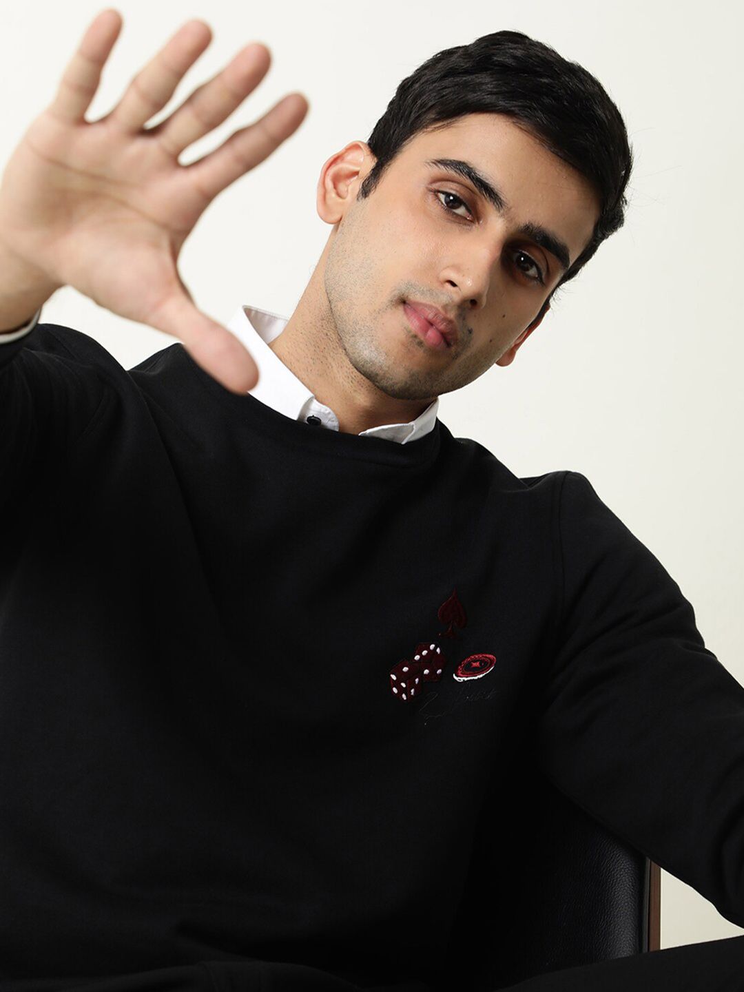 RARE RABBIT Men Camisa Slim Fit Solid Sweatshirt