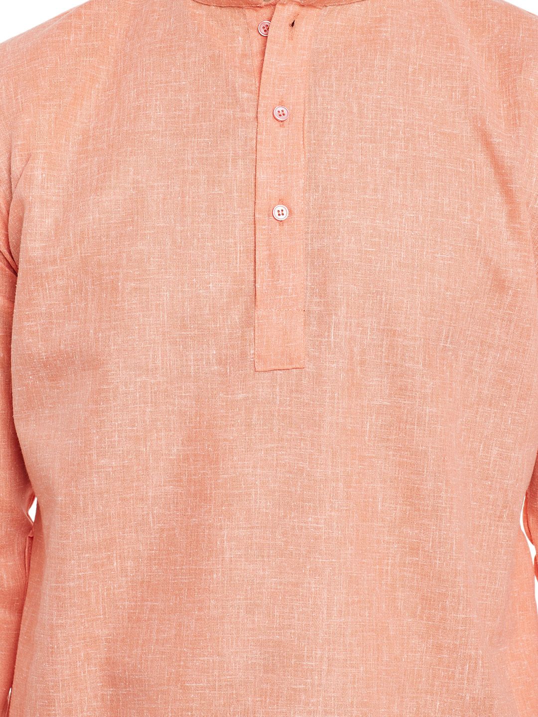 SOJANYA Lelaki Orange Solid Kurta Lurus