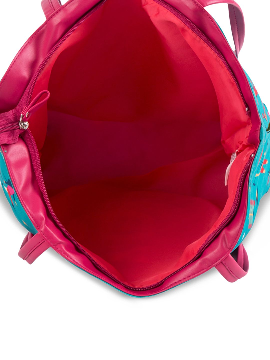 TEAL BY CHUMBAK Blue Printed Tote Bag