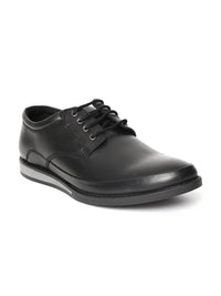 Red Chief Men Black Real Leather Semiformal Derbys