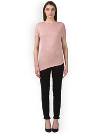 Park Avenue Men Red Solid Round Neck T-shirt