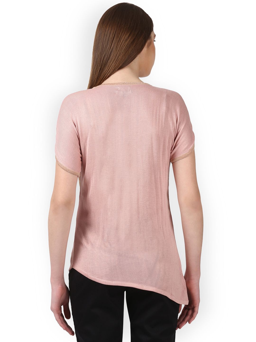 Park Avenue Men Red Solid Round Neck T-shirt