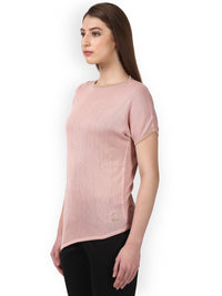 Park Avenue Men Red Solid Round Neck T-shirt