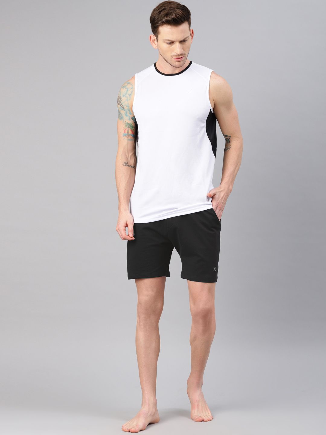 HRX by Hrithik Roshan Men Black Solid Regular Fit Yoga  Sustainable Shorts